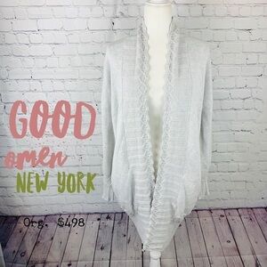Good Omen Light Gray Knit Sweater Cardigan
